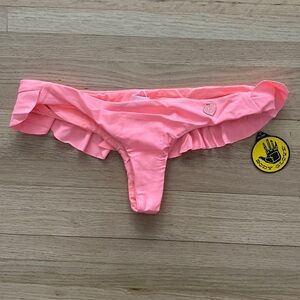 NWT Body Glove Ruffle Tanga Bikini Bottoms